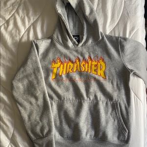 Thrasher Flame Logo Hood (gray) Women’s size M